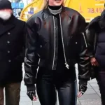 NYC Gigi Hadid Next In Fashion Black Leather Jacket