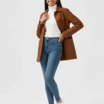 Premium Patch Pocket Brown Leather Jacket