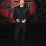 Stranger Things Premiere Steve Leather Black Jacket