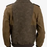 Stranger Things Steve Harrington Brown Leather Jacket Back