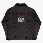 Stranger Things Unisex Sherpa Black Denim Jacket