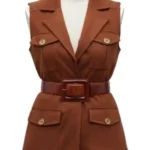The Beast in Me Brittany Snow S01 Brown Vest