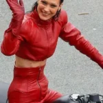 The Beauty 2025 Bella Hadid Red Cropped Jacket