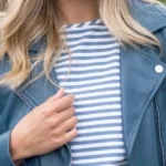 Thornhill Blue Biker Leather Jacket