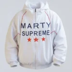 Timothée Chalamet Marty Supreme White Jacket