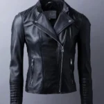 Toni Leather Biker Jacket front