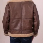 Womens Cawford Brown Aviator Jacket back