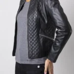 Womens Devoke Black Leather Jacket