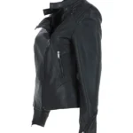 Womens Leather Black Biker Jacket