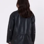 Womens Orton Leather Field Jacket back