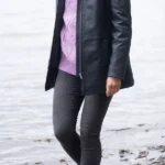 front Fairtown Hooded Leather Jacket