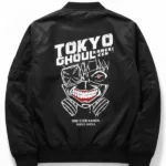 Anime Tokyo Kaneki Ken Ghoul Black Bomber Jacket Back
