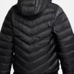 Caitlin Clark Black Puffer Jacket Back