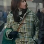 Emilia Clarke Ponies 2026 Plaid Duffle Coat