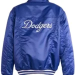 Los Angeles Dodgers Blue Satin Jacket Back