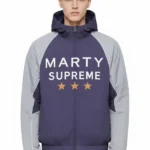 Marty Supreme Hooded Purple Jacket