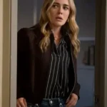 Melissa Roxburgh The Hunting Party Dark Brown Jacket