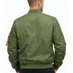 Mens MA 1 Flight Bomber Jacket Back
