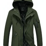 Mens Olive Hooded Jacket