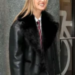 NYC 2026 Haley Lu Richardson Shearling Leather Coat