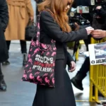 NYC 2026 Street Style Sadie Sink Black Wool Coat