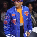 New York Knicks Spike Lee Blue Bomber Jacket