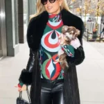 Paris Hilton NYC Black Leather Coat