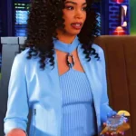 RhonniRose Mantilla Beyond the Gates Leather Blue Jacket