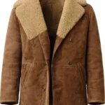 The Big Fake Edoardo Pesce Shearling Brown Coat