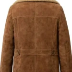 The Big Fake Edoardo Pesce Shearling Brown Coat Back