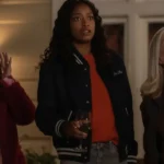 The Burbs Samira Navy Varsity Jacket