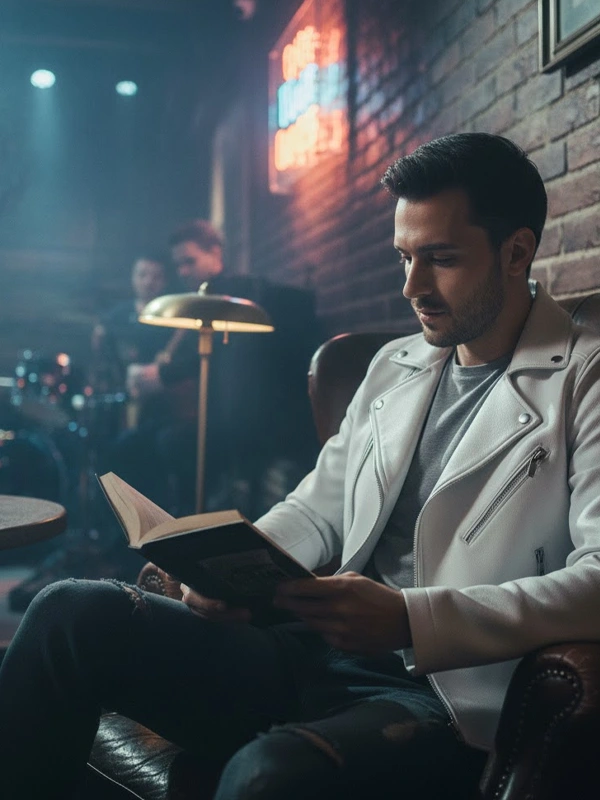 White Leather Jacket For Men