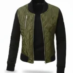 Womens Green Bomber Jacket