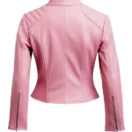 Womens_Pink_Biker_Leather_Jacket_Back