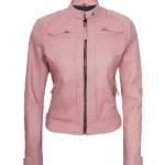 Womens_Pink_Diamond_Cafe_Racer_Leather_Jacket