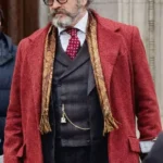 Young Sherlock Bucephalus Hodge Red Wool Coat