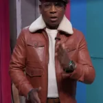 Guy Torry Sherri Leather Jacket Brown