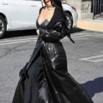 Kim Kardashian LA 2026 Black Trench Coat