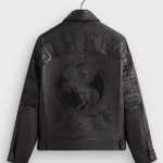 Kith Pebbled Leather Varsity Coaches Jacket Back