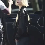 Lucky Anya Taylor-Joy Black Bomber Jacket