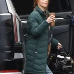 Lucky Anya Taylor Joy Green Puffer Long Coat