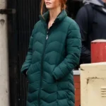 Lucky Anya Taylor Joy Puffer Green Coat