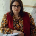 Run Away Ruth Jones Red Suede Vest