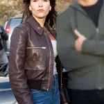 Sofia Pernas Tracker Brown Leather Jacket