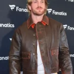 Super Bowl LX Logan Paul Leather Brown Jacket