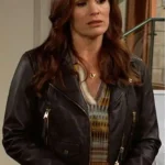 The Young and the Restless Chelsea Lawson Leather Cropped Jacket
