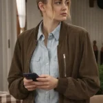 The Young and the Restless Claire Grace Suede Brown Jacket