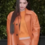 2026 Fashion Show Becky Armstrong Orange Coat
