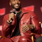 Aldis Hodge Cross Leather Red Jacket