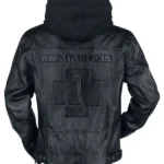 Biker Black Leather Jacket Back